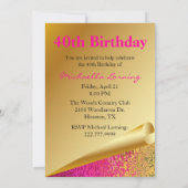 Glam Lady's Stiletto Custom Birthday Invitation Kaart (Achterkant)