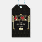Glam Las Vegas Casino Royale Vrijgezellenfeest Cadeaulabel (Voorkant)