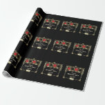 Glam Las Vegas Casino Royale Vrijgezellenfeest Cadeaupapier<br><div class="desc">Royal,   kaartontwerp Great Gatsby en Casino thema. Het heeft een Great Gatsby,  de oude Hollywood Art Deco-stijl uit 1920,  royal faux gold freer-de-lis,   lettertypen en speelkaartenpakken met een gouden rand. Gebruik de tool Personaliseren om uw gegevens toe te voegen. Bezoek voor meer informatie mijn Casino Bachelor Collectie.</div>