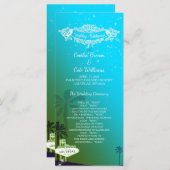 Glam Las Vegas huwelijksprogramma Programmakaart (Voorkant / Achterkant)