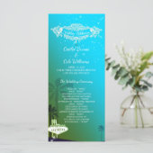 Glam Las Vegas huwelijksprogramma Programmakaart (Staand voorkant)