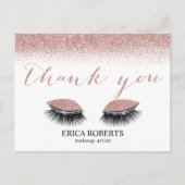 Glam Lashes Makeup Artist Roos Gold Hartelijk dank Briefkaart (Voorkant)