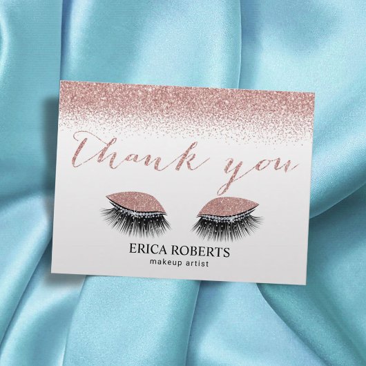 Glam Lashes Makeup Artist Roos Gold Hartelijk dank Briefkaart