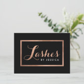 Glam Lashes Script RoseGold/Black Gift Certificate (Staand voorkant)