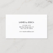 Glam Lashes Script Tekst Goud/Zwart Afspraak Afsprakenkaartje (Achterkant)