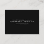 Glam Lashes Script Text Gold/Black Aftercare Kaart Visitekaartje (Achterkant)