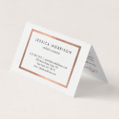 Glam Lashes Script Text Roos Gold Aftercare Visitekaartje (Achterkant)