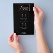 Glam Lashes Script Text Roos Gold/Black Flyer (Hand)