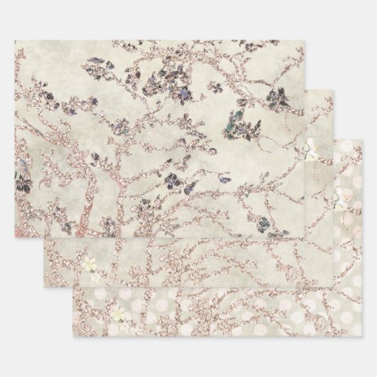 Glam Lavender Almond Blossom  Inpakpapier Vel (Set)