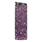 Glam Lavender Faux Glitter Paars Print Thermosbeker (Geroteerd rechts)
