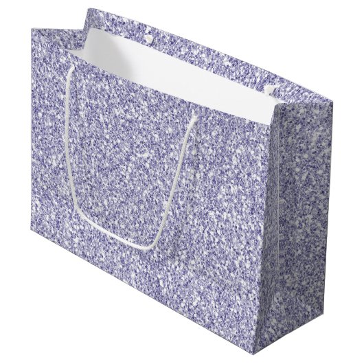Glam Lavender Lila Paars Glitter          Groot Cadeauzakje (Voorkant Gekanteld)
