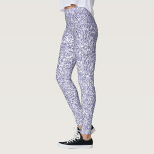 Glam Lavender Lila Paars Glitter Leggings