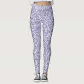Glam Lavender Lila Paars Glitter          Leggings (Voorkant)