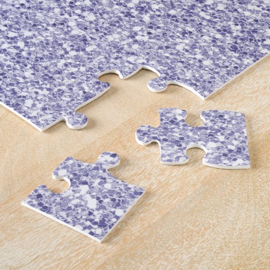 Glam Lavender Lila Paars Glitter Legpuzzel (Zijkant)