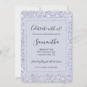 Glam Lavender Lila Paarse luipaard Afdruk Glitter Kaart (Voorkant)