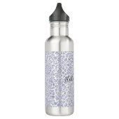 Glam Lavender Lila Paarse luipaard Afdruk Glitter Waterfles (Links)