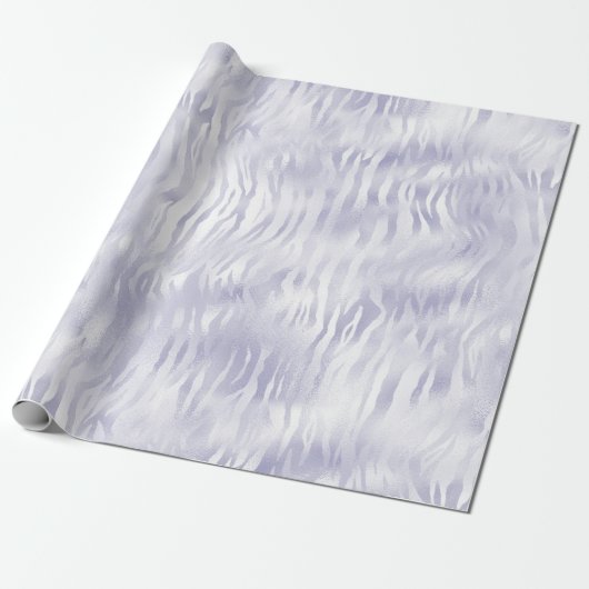 Glam Lavender Lila Zebra Print Cadeaupapier (Uitgerold)
