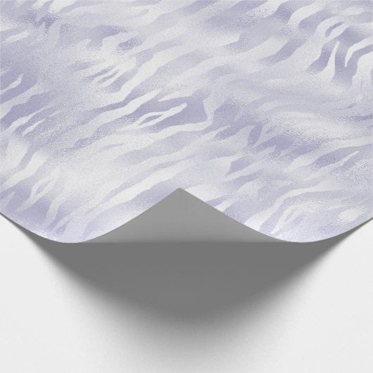 Glam Lavender Lila Zebra Print Cadeaupapier (Hoek)