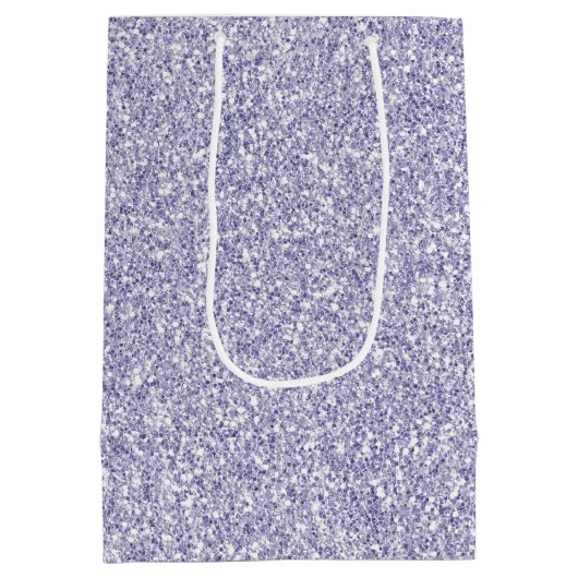 Glam Lavender Lilac Purple Glitter Medium Cadeauzakje (Achterkant)