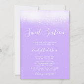 Glam Lavender Paars Sweet 16 Kaart (Voorkant)