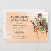 Glam Leopard Bachelorette Party Weekend Kaart (Voorkant)
