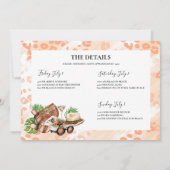 Glam Leopard Bachelorette Party Weekend Kaart (Achterkant)