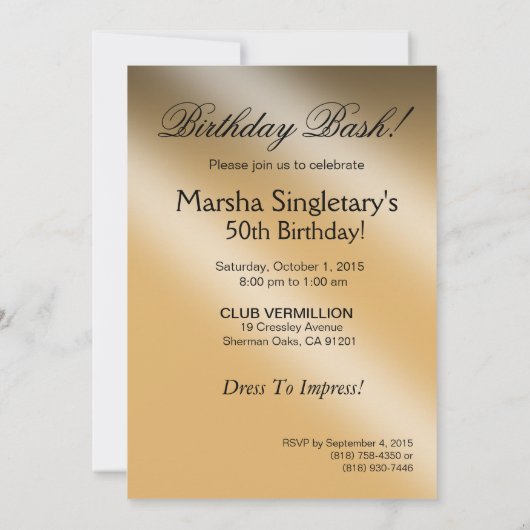 Glam Leopard Bombshell 50th Birthday | tan Kaart (Achterkant)