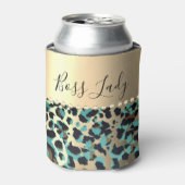 Glam Leopard Boss Lady Blikjeskoeler (Blikje Voorkant)