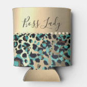 Glam Leopard Boss Lady Blikjeskoeler (Achterkant)