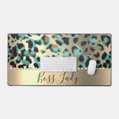 Glam Leopard Boss Lady Bureaumat (Keyboard & Muis)