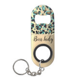 "Glam Leopard Boss Lady Mini Flessenopener (Voorkant)