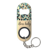 "Glam Leopard Boss Lady Mini Flessenopener (Achterkant)