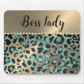 "Glam Leopard Boss Lady Muismat (Voorkant)