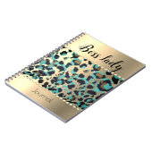 "Glam Leopard Boss Lady Notitieboek (Linkerzijde)