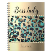 "Glam Leopard Boss Lady Notitieboek (Voorkant)