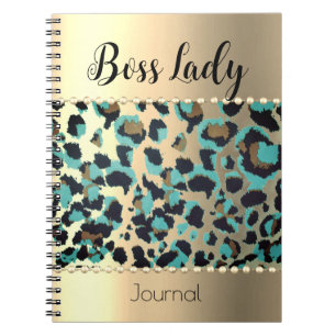 "Glam Leopard Boss Lady Notitieboek
