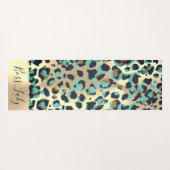 Glam Leopard Boss Lady Yoga Mat (Achterkant (horizontaal))