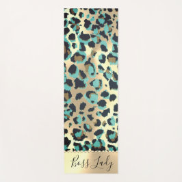 Glam Leopard Boss Lady Yoga Mat