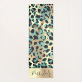 Glam Leopard Boss Lady Yoga Mat (Achterkant)