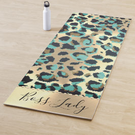 Glam Leopard Boss Lady Yoga Mat