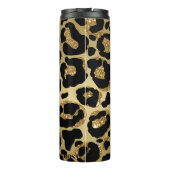 *~* Glam LEOPARD GOLD Glitter Thermal Tumbler Thermosbeker (Achterkant)