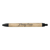 Glam Leopard Gold-printer - Aangepast Zwarte Inkt Pen (Voorkant)