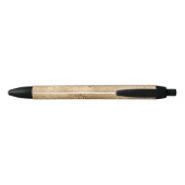 Glam Leopard Gold-printer - Aangepast Zwarte Inkt Pen (Achterkant)