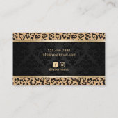 Glam Leopard Hair Stylist Makeup Beauty Salon Visitekaartje (Achterkant)