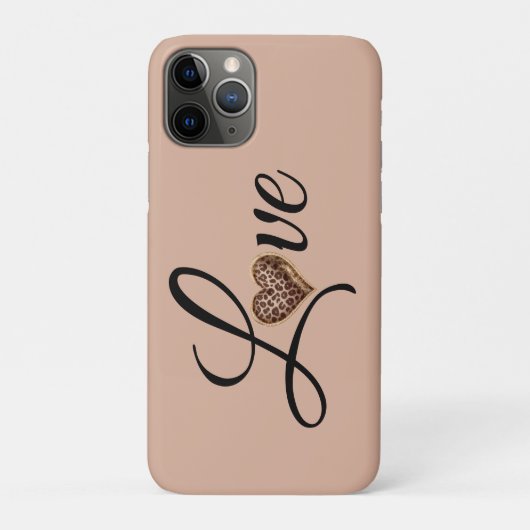 Glam Leopard Heart Love Design Case-Mate iPhone Case (Achterkant)