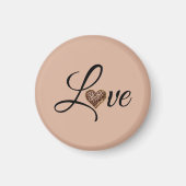 Glam Leopard Heart Love Design Magneet (Voorkant)