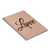 Glam Leopard Heart Love Design Notitieboek (Rechterzijde)