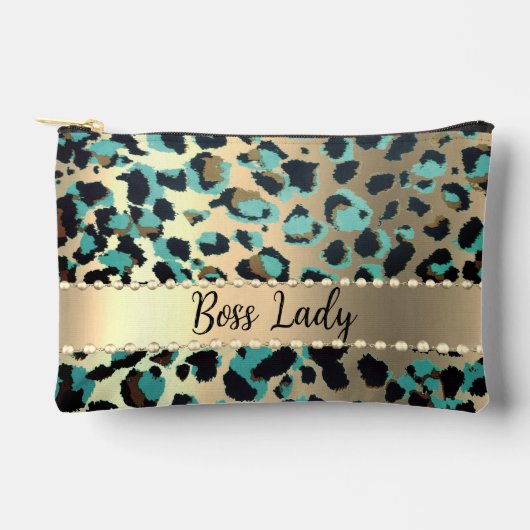 Glam Leopard Print Boss Lady Etui (Voorkant)