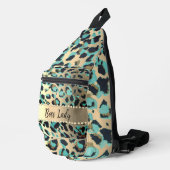 Glam Leopard Print Boss Lady Print gesneden naaiza Sling Bag (Rechterhoek)