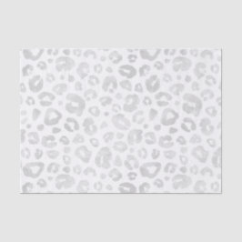 Glam Leopard Print Chic Trendy Silver Decoupage Tissuepapier